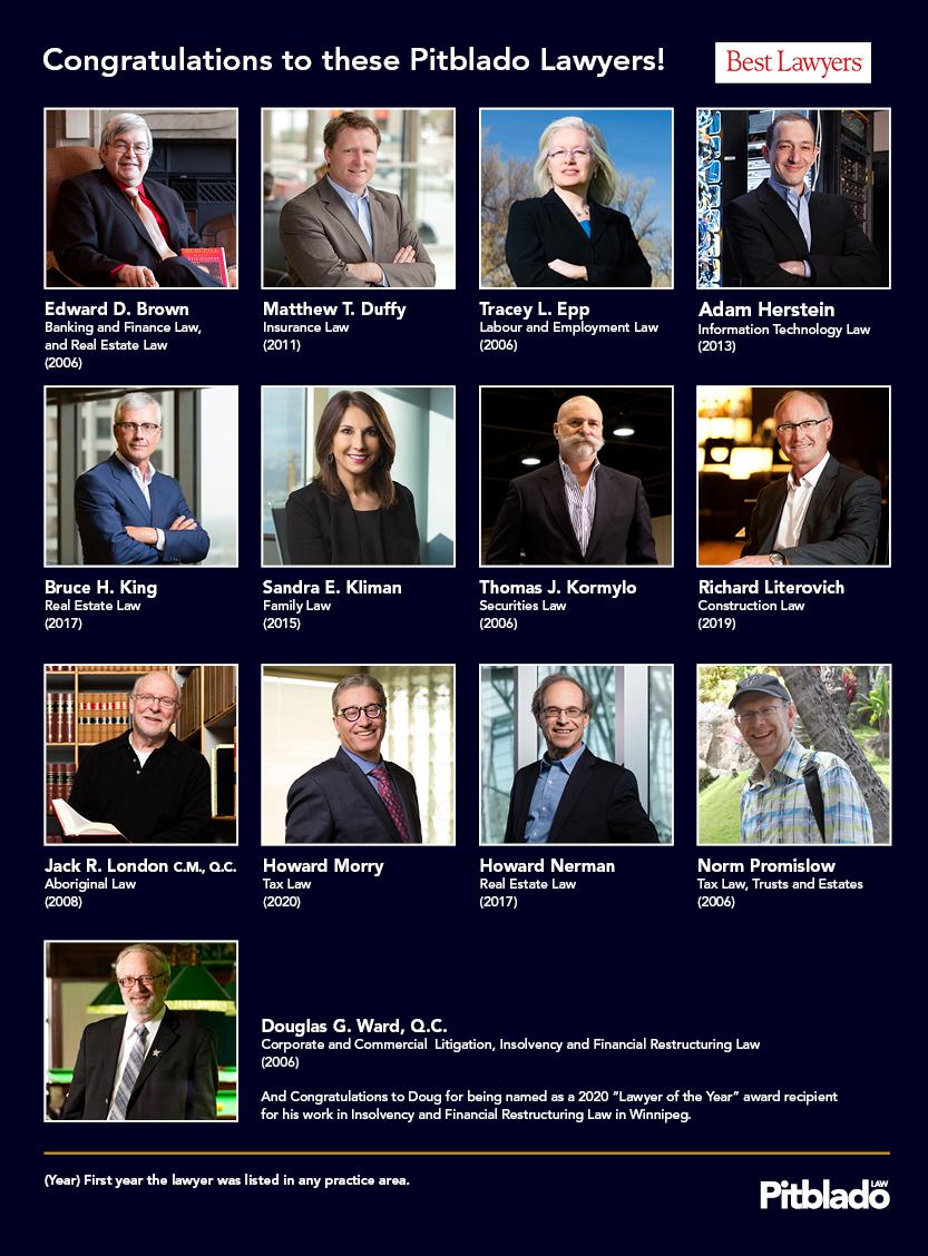 A Record 13 Pitblado Lawyers Named to 2020 Best Lawyers in Canada ...
